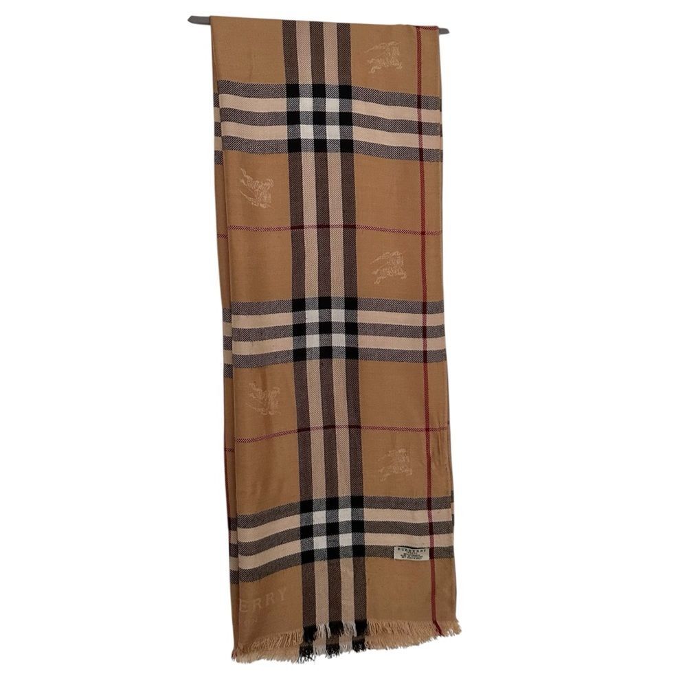 Burberry Cashmere Large Oversized Blanket Wrap Scarf Shawl - Picture 11 of 16